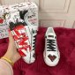 Replica DG Sneaker Hand drawn in White with Red and Black