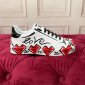 Replica DG Sneaker Hand drawn in White with Red and Black