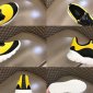 Replica Fendi Leisure Sneaker in Yellow with Black and Whi