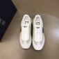 Replica Dior Sneaker B01 in White with Brown Logo