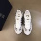 Replica Dior Sneaker B01 in White with Black Logo