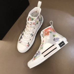 BL - DIR B23 White Floral Print HIGH-TOP SNEAKER | Womens high top sneakers, Sneakers, Women men shoes