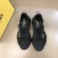 Replica Fendi Sneaker nylon low-tops in Black