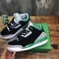 Replica Nike Sneaker Air Jordan 3 in Black with Green