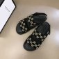 Replica Gucci Slipper in Black with Brown Logo