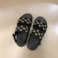 Replica Gucci Slipper in Black with Brown Logo