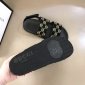 Replica Gucci Slipper in Black with Brown Logo