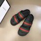 Replica Gucci Slipper in Black with Green and Red