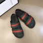 Replica Gucci Slipper in Black with Green and Red