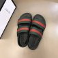 Replica Gucci Slipper in Black with Green and Red