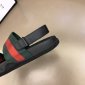 Replica Gucci Slipper in Black with Green and Red