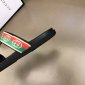 Replica Gucci Slipper in Black with Red and Green Logo