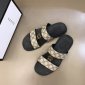 Replica Gucci Slipper in Black with Brown Logo