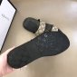 Replica Gucci Slipper in Black with Brown Logo