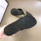 Replica Gucci Slipper in Black with Brown Logo