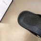 Replica Gucci Slipper in Black with Brown Logo