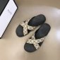 Replica Gucci Slipper in Black with Brown Logo