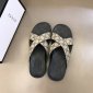 Replica Gucci Slipper in Black with Brown Logo