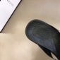 Replica Gucci Slipper in Black with Brown Logo