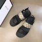 Replica Gucci Slipper in Black with Brown Logo