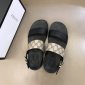 Replica Gucci Slipper in Black with Brown Logo