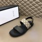 Replica Gucci Slipper in Black with Brown Logo