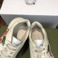 Replica Gucci Kids Trainers - Ivory Leather Apple Print Rhyton Trainers