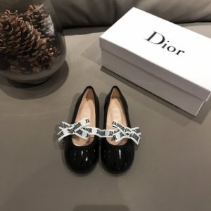 Dior 2022 Children's princess shoes bowknot Dancing shoes