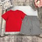 Replica LV Embroidered Children's T-shirt & Shorts Set