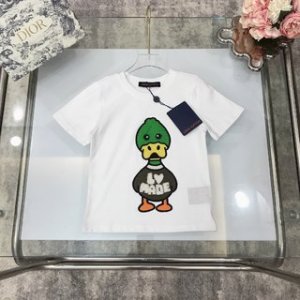 LV 2022 Embroidered Knitting Children's T-shirt