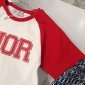 Replica Dior Atelier Children's T-shirt and Denim Shorts Set