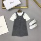 Replica Dior 2022 Girl's T-shirt and Suspender Pants Set