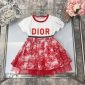 Replica Dior 2022 New Girl's T-shirt & Skirt Set