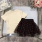 Replica Dior 2022 New Girl's T-shirt & Skirt Set