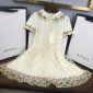 Replica Gucci 2022 New Embroidery Girl's Dress in White
