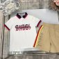 Replica Gucci 2022 Boy's Polo Shirt and Shorts Set in white