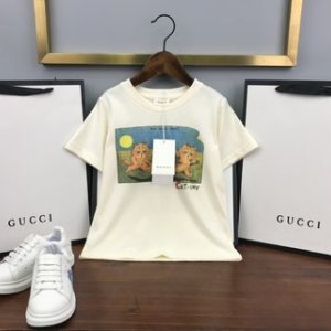 Gucci 2022 New Cats Print Children's T-shirt