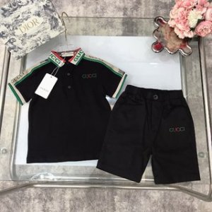 Gucci 2022 Boy's Polo Shirt and Shorts Set