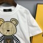 Replica Fendi 2022 Bear Print Children T-shirt and Shorts Set