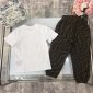 Replica Fendi 2022 T-Shirt and Long Pants Set in White