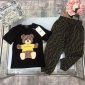 Replica Fendi 2022 Polo Shirt and Long Pants Set in Black