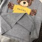 Replica Fendi 2022 Polo Shirt and Long Pants Set in Grey