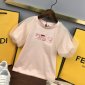 Replica Fendi 2022 T-Shirt and Skirt Set in Pink