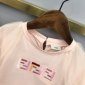 Replica Fendi 2022 T-Shirt and Skirt Set in Pink