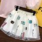 Replica Fendi 2022 T-Shirt and Skirt Set in Pink