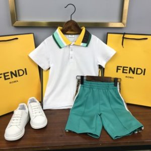 Fendi 2022 Polo Shirt and Shorts Set