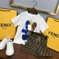 Replica Fendi 2022 New Bear Print T-Shirt and Skirt Set