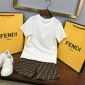 Replica Fendi 2022 New Bear Print T-Shirt and Skirt Set