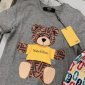 Replica Fendi 2022 New Bear Print T-Shirt and Skirt Set