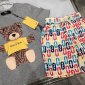 Replica Fendi 2022 New Bear Print T-Shirt and Skirt Set